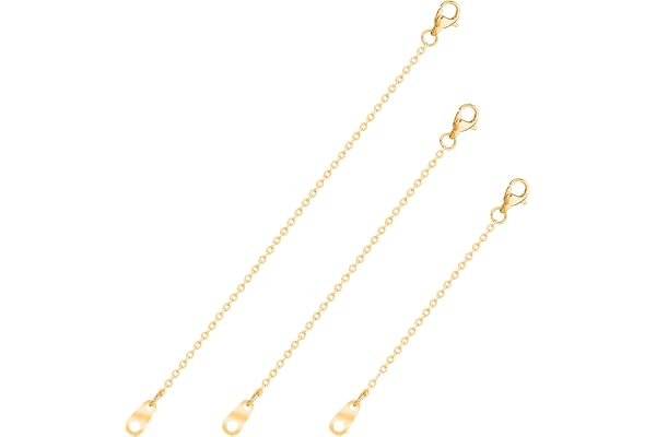 3 stycken kedjeförlängning guldkedja förlängning förlängning kedja guld justerbar förlängningskedja förlängning för halsband för halsband armband fotkedja för smyckestillverkning, Rostfritt stål