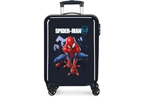Marvel Spiderman Action Maleta de cabina Azul 37x55x20 cms Rígida ABS Cierre combinación 34L 2,6Kgs 4 Ruedas Dobles Equipaje de Mano