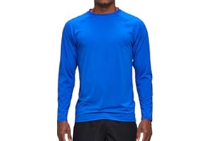 Arcweg Rashguard Men Long Sleeves Diving UV Protection UPF 50+ Elastic Rash Vest Loose Fit Top Swimming Quick Drying Surfing Pool T-Shirt Sports Top Rashie