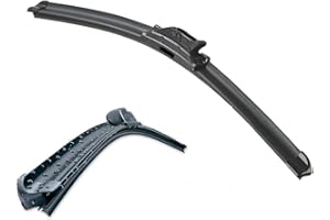 RICAMBYCAR Spazzola Tergicristalli anteriore 38 cm Wiper Blade flat universale con 10 adattatori