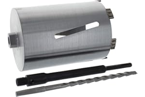 BTEC Corona diamantata SDS-plus lunga (200 mm), attacco e punta di centraggio, lunghezza utile 180 mm, Ø 102 mm, punta a corona per calcestruzzo