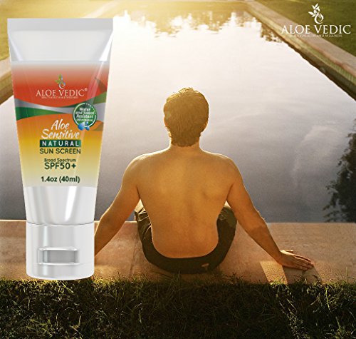 Aloevedic-Aloe Vera Suncream SPF 90+ for Sensitive Skin UVA UVB Sunscreen Natural Sunblock for Face and Body Travel Size 40ml (Pack x 1) by AloeVedic - 8