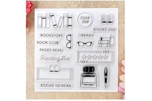 Kwan Crafts Books to Read Bookstore Book Club Reading List Clear Stamps for Card Making Decoration and DIY Scrapbooking