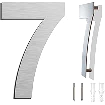 Numero Civico In Acciaio Inox 304 | Altezza 102mm, Finitura Spazzolata, Placcato Nero - Per Porte E Ingressi - Foto 7