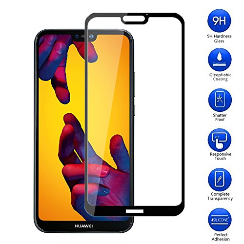 Preisvergleich Produktbild Vicstar Huawei P20 Lite Panzerglas Displayschutzfolie, Vollständige Abdeckung Schutzfolie Gehärtetem Glass 9H Härte Schutzfolie für Huawei P20 Lite.