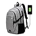Produktbild KeBos Nylon Unisex Laptop Rucksack mit USB Aufladen Hafen Geschäftsreise Rucksack Schulrucksack Fit 14 Zoll Laptop
