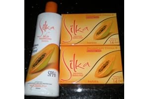 Silka Papaya Soap & Lotion Set Natural Herbal Whitening Anti-Aging by Silka Sets by Fil-Am Online