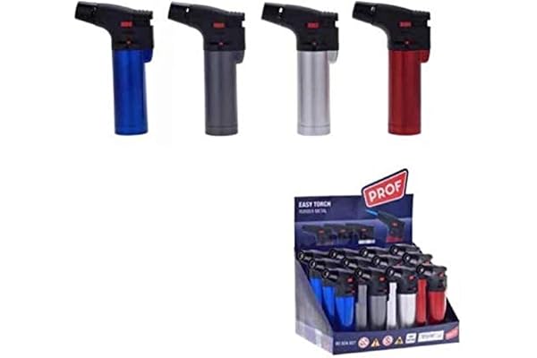 Les Colis Noirs LCN - Mini Chalumeau Prof Rubber Metal - Couleur Aléatoire - Allume Gaz Cuisine Bricolage - 360