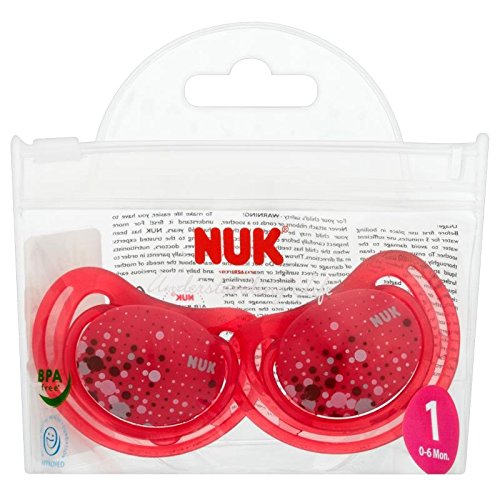 NUK Freestyle Size 1 Silicone Soother (0-6, Pink)