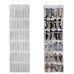 Tür Hängeorganizer für Schuhe, Bidear 24 Fächer Multifunktionale Bad