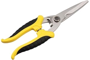 LOTNERY Heavy Duty Scissors, Carpet Cutting Scissors, Stainless Steel Sharp Blade, Ideal for Cutting Carpet, Cardboard, Fabric, Leather, and Metal Wire, Industrial Grade for Home and Workshop Use
