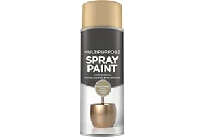 Inspired Essentials All Purpose Aerosol Spray Paint 400ml Quick Drying Spray, Fast Dry and Excellent Coverage for Metal, Wood, Plastic and More (1, Champagne Gold - 151)