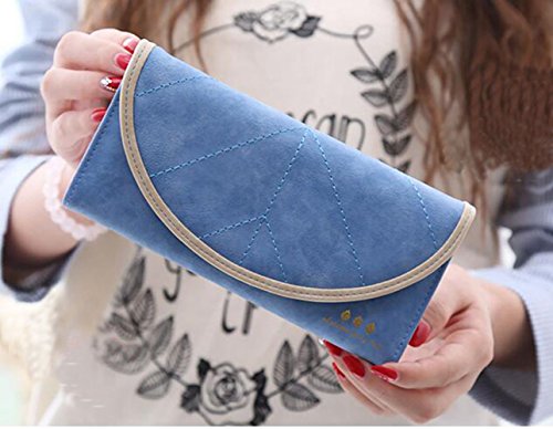 Preisvergleich Produktbild Coface Damen Brieftasche Frosted Laub Briefumschlag Drei Fold Long Geldbörse