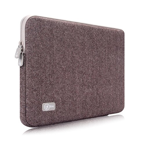 GK Line Funda Tweed universal para ordenador portátil Macbook NETBOOK Tablet Carcasa Funda Negro wasserresistent marrón moca 13 - 13.3 Zoll