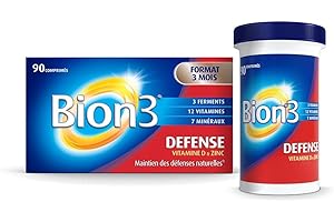 Bion 3 - Adultes - Activateur de santé - Complément vitaminique très complet avec probiotiques - Boite de 90 Cps