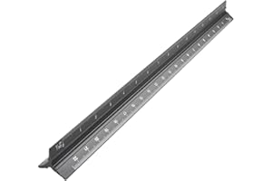 YOTINO Righello triangolare professionale in scala con 6 scale 1:20, 1:25, 1:50, 1:75, 1: 100, 1: 150