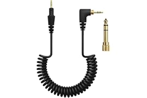 Taoricen Cavo Audio Compatibile con Pioneer DJ HDJ-CUE1 HDJ-X5 HDJ-X7 HDJ-S7 HDJ-CX Cuffie, 2,5 mm Spina delle Cuffie Connettore, con 6,35 mm Adattatore (1,2~2m)