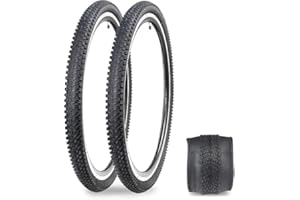 Meghna Pair Tyres 24/26 x 1.95 Inch Bike Tyres,30-80 PSI Replacement tyres Foldable Cycle Tyre for City Bike/Child Bike/mountain Bike/Beach Bike
