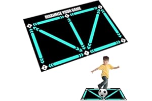 AVCXEC Mata do piłki nożnej, 90 x 60 cm, antypoślizgowa mata do piłki nożnej, mata treningowa, mata do piłki nożnej, amortyzująca wstrząsy, do domu, prezent dla dzieci, chłopców i dziewczynek