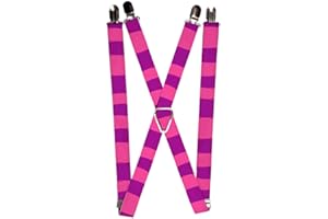 BUCKLE-DOWN Klamra w dół uniseks szelki - Cheshire kot pasek różowy/fioletowy