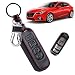 Produktbild beler Leder 4 Tasten Fernbedienung Schlüssel Hülle Gehäuse Halter für Mazda 3 6 CX5 CX7 CX9 MX-5 Miata
