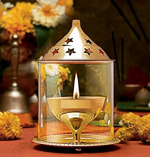 Aarna Craft Akhand Diya | Small Size | For Home or Office Pooja/ Puja | Perfect for Diwali, Dussehra or Dhanteras Gift