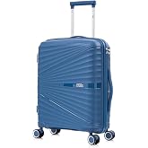 1990s Expandable Medium Suitcase Polypropylene 65 cm for 23 kg (79L)| Semi-Rigid Expandable Suitcase with 4 Swivel Wheels and