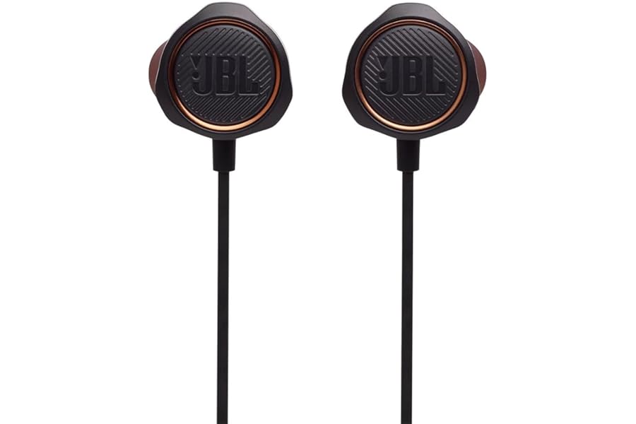 JBL Quantum 50 Wired In-Ear Gaming Headphones, Headset Gaming Headset with Microphone on Cable, Cross-Platform Compatibility PC and Console, Black