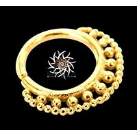 Gold Nasenring - Gold Nasenreifen - Indischer Nasenring - Tribal Nase Ring - Nasenschmuck - Nasenpiercing - winzigen Nasenring - Nasenloch Schmuck - Nasenring Ring - Piercing Schmuck