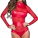 Produktbild Damen Sexy Kleid für Club Frauen Kunstleder Wet Look Sexy Backless Minikleid Bodysuit Clubwear Kleid Cocktailparty (B)
