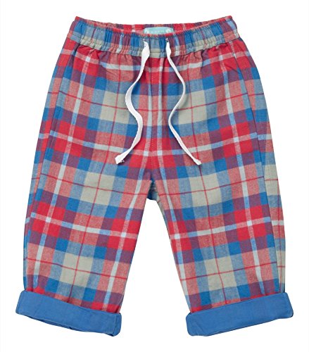 Piccalilly Organic Cotton Multicoloured Baby & Toddler Boys Hetton Check Trousers 6-12 Months