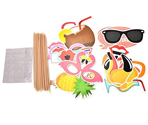 21er Set Summer Party Sommerfest Fotorequisiten Booth Props von SUNBEAUTY - 3