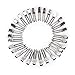 SupplyEU DIY 50pcs Silver Double Prong Metal Alligator Hair Clips Bows 4.8cm