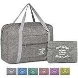 WANDF Foldable Travel Duffel Bag Sac de Voyage Pliable Sac de Sport Gym Résistant à l'eau Nylon