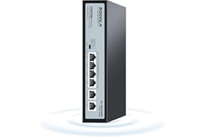SODOLA Przełącznik PoE, 4 porty 10/100/1000 Mbit/s PoE z 2 gigabitowymi łączami uplink, zgodność z 802.3af/at, wbudowana moc 65 W, nie zarządzana metalowa Plug and Play