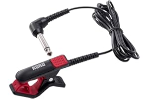 Korg - CM-300-BKRD Improved Design Contact Microphone for Clip-Type Tuners - Black/Red
