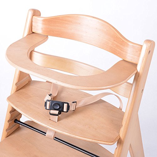 Treppenhochstuhl Babyhochstuhl Kinderhochstuhl Kindertreppenhochstuhl Babystuhl Hochstuhl – NATUR HC2533-D01 Creme - 4