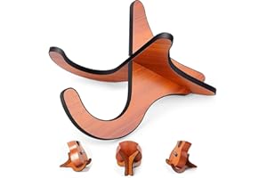 Windfromort Holz Ukulele Ständer - Ukulele Ständer, Holzmaterial, stabil und rutschfest, faltbares Design, geeignet für Ukulelen und andere Saiteninstrumente (Naturholz)