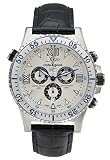 Xezo Herren d45-sl Air Commando Swiss-Quartz Luxus Sport-Chronograph