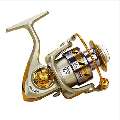 LXR FISHING GEAR Spinning Fishing Reels 5.5:1 Metal Handle 10BB Anti-Corrosion Design For Freshwater Saltwater 2Pcs,1000Series