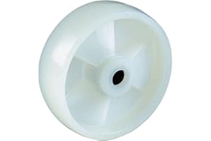 GSEUROMARKET Ruota in Nylon Bianco con Gabbia a Rulli Diameto mm.125x39 Portata Kg.200 Ruota monolitica in poliammide Ruote per carrelli settore industriale (125)
