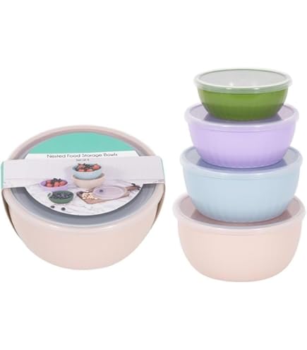 Youngever 9 Pack 32 Ounce Plastic Bowls, Large Cereal Bowls, Large Soup Bowls Rainbow Color - View #6