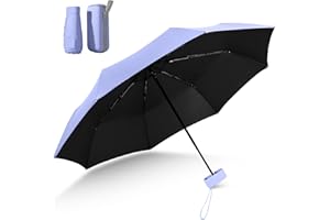 LIULIUDA Mini Folding Travel Umbrella, Compact Umbrella with Storage Box Handle Pocket Umbrella Waterproof Umbrella Handbag Umbrella Portable Rain and Sun Umbrella for Men and Women