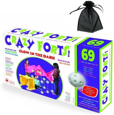 Crazy Forts 69 Piece Set Glow in the Dark w/free storage bag