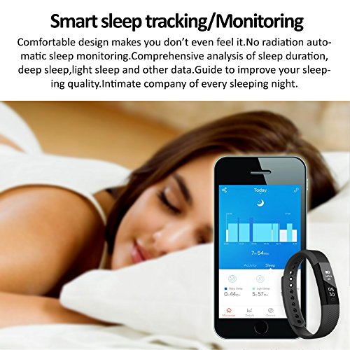 LINTELEK Fitness Tracker Uhr mit schlankem Touchscreen und Armbändern, Tragbar Aktivität Tracker als Schrittzähler Schlafmonitor - 6