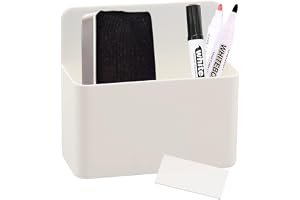 1 Pack Magnetic Dry Erase Marker Holder, Whiteboard Marker Holder, Magnetic Marker Holder, Magnetic Pen Holder for Whiteboards, Fridge, Lockers, White