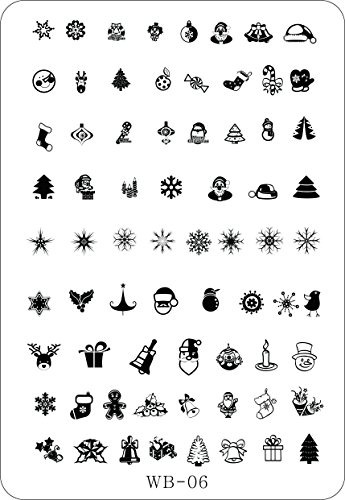 Davidsonne Halloween Nail art Tips Image Stamp Plates Polish Stamping Manicure Image DIY WB06