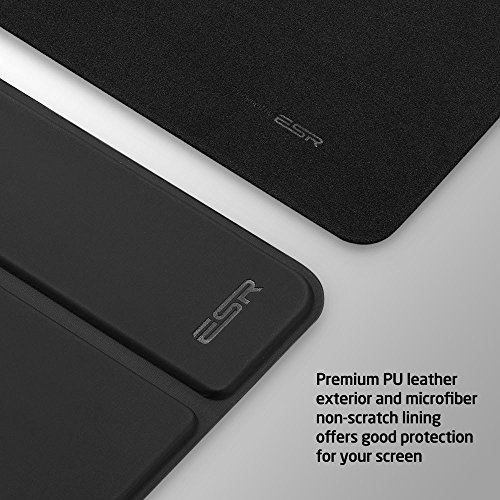 iPad Mini 4 Hülle, ESR® [Rubberized / Gummiert] PU Ledertasche Auto Aufwachen / Schlaf Funktion Schutzhülle mit Gummi-Spray für iPad Mini 4 (Schwarz) - 3