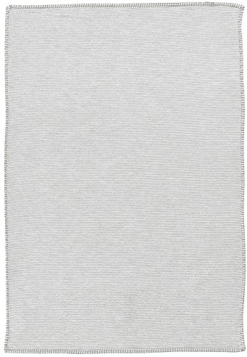 Jacquard Baumwolldecke Kuschelkind GOTS 100x140 cm hellgrau