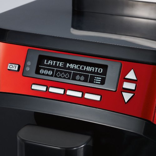 Severin KV 8062 Kaffeevollautomat „Piccola premium“ (Inklusive Thermo-Milchbehälter, Cappuccinatore) rot metallic / schwarz - 8